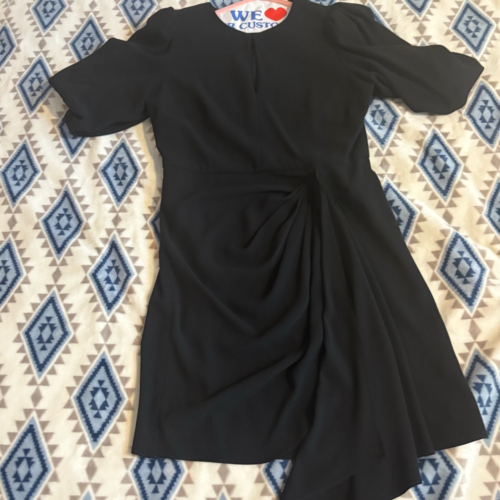 Shoshanna Black Fabric with Cream Label